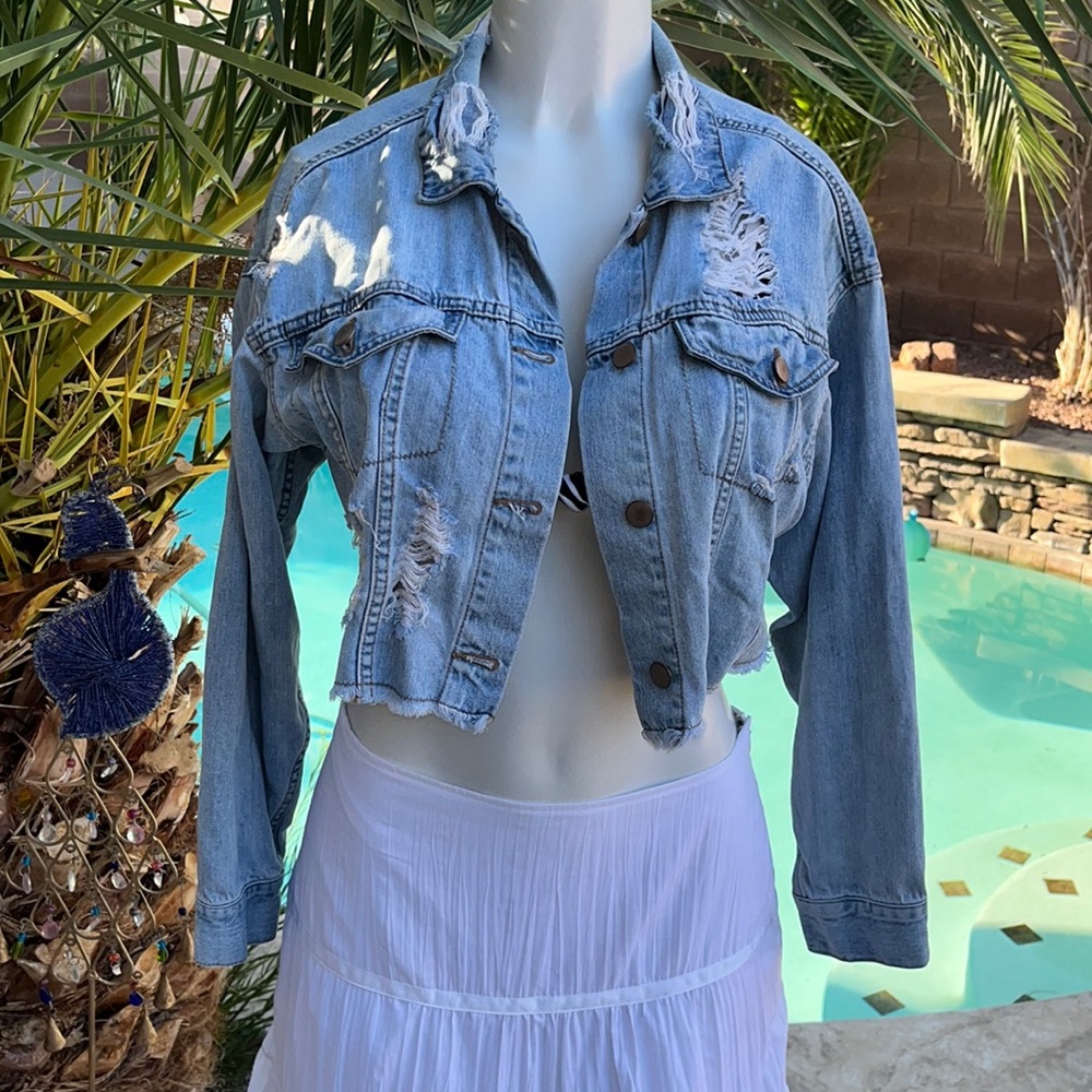 Denim Cropped Jacket